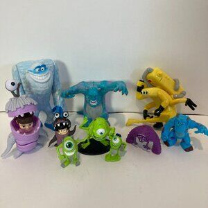 Disney Pixar Monsters Inc Figures Mixed Lot of 10 Wazowski Sully Boo